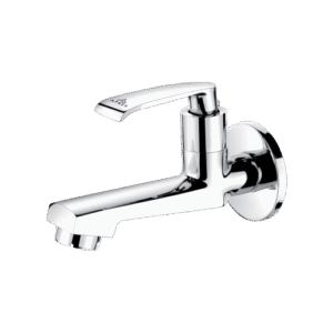 Long Body Bib Cock With Wall Flange