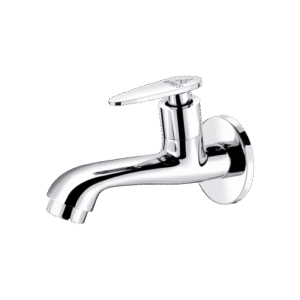 Long Body Bib Cock With Wall Flange