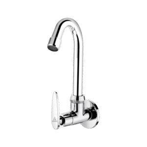 Sink Cock With Regular Swinging Spout (Wall Mounted)