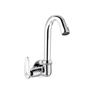 Sink Cock With Left Operated Swinging Spout (Wall Mounted)