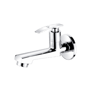 Long Body Bib Cock With Wall Flange