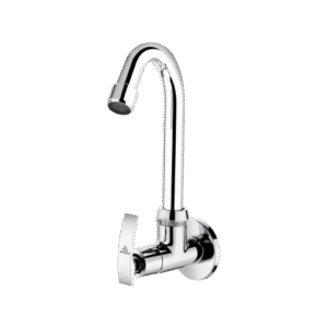 Sink Cock With Regular Swinging Spout (Wall Mounted)