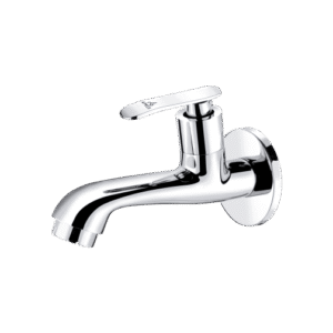 Long Body Bib Cock With Wall Flange
