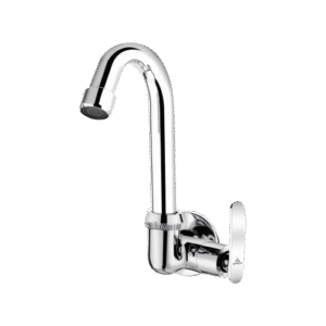 Sink Cock With Right Operated  Swinging Spout (Wall Mounted)