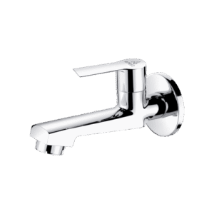 Long Body Bib Cock With Wall Flange