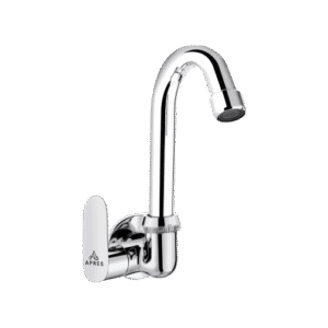Sink Cock With Left Operated Swinging Spout (Wall Mounted)