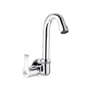 Sink Cock With Left Operated Swinging Spout (Wall Mounted)
